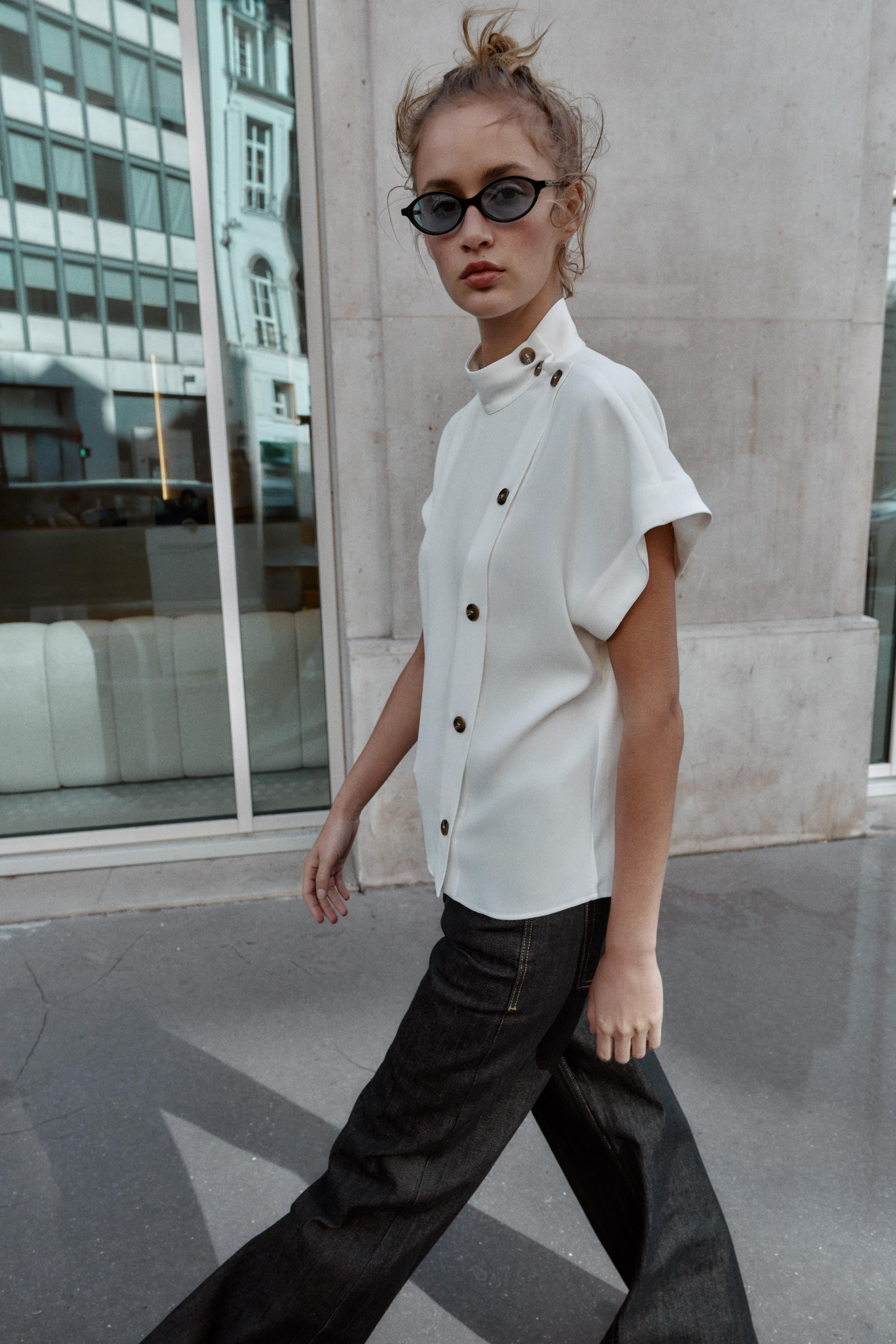 CONTRAST BUTTON SHIRT | Zara US