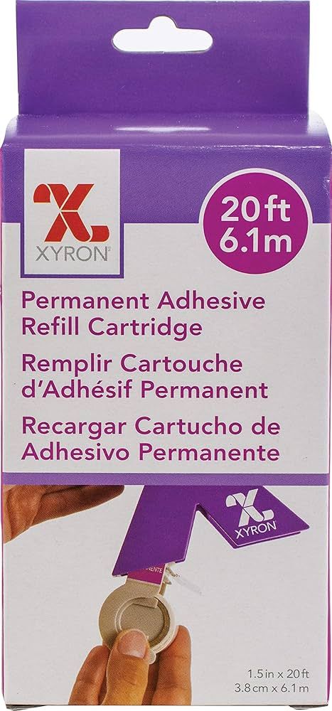 Xyron 150 Refill Cartridge 1.5 inch x 20 inch Permanent AT155-20 (2-Pack) | Amazon (US)