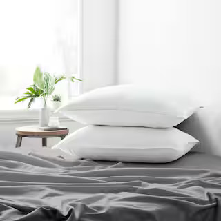 Becky Cameron Plush Down Alternative Gel-Fiber Queen Pillows (2-Pack) IEH-PILLOW-PLGEL-QUEEN - Th... | The Home Depot