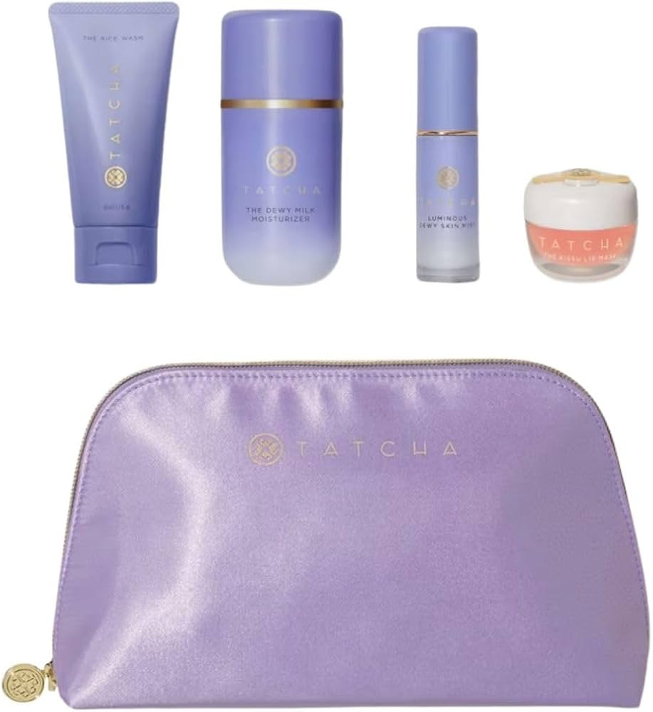 TATCHA Suni Lee's Favorites for Bouncy Skin - The Dewy Milk Moisturizer & Kissu Lip Mask + The Tr... | Amazon (US)