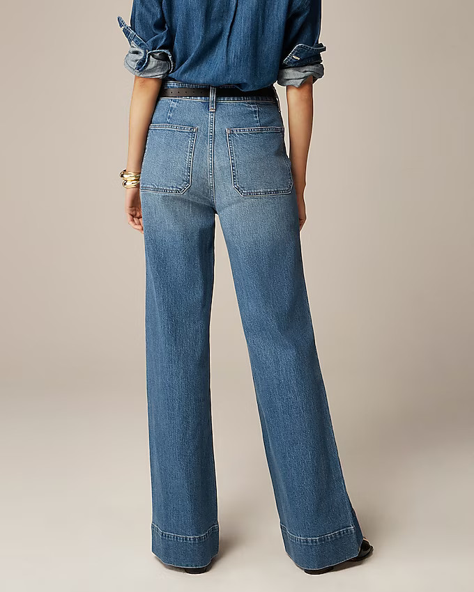High-rise sailor denim trouser in 1996 semi-stretch | J. Crew US