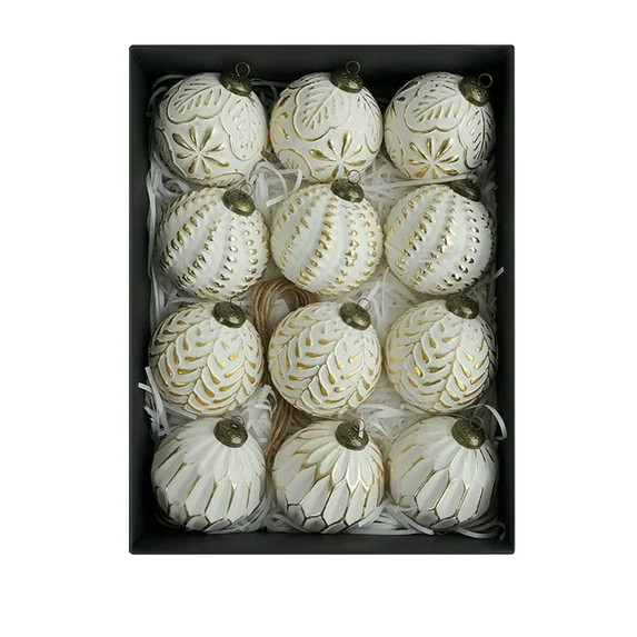 Vintage Rustic Christmas Ball Ornaments Sets, Plastic Farmhouse Distressed Tree Decorations Shatt... | Walmart (US)