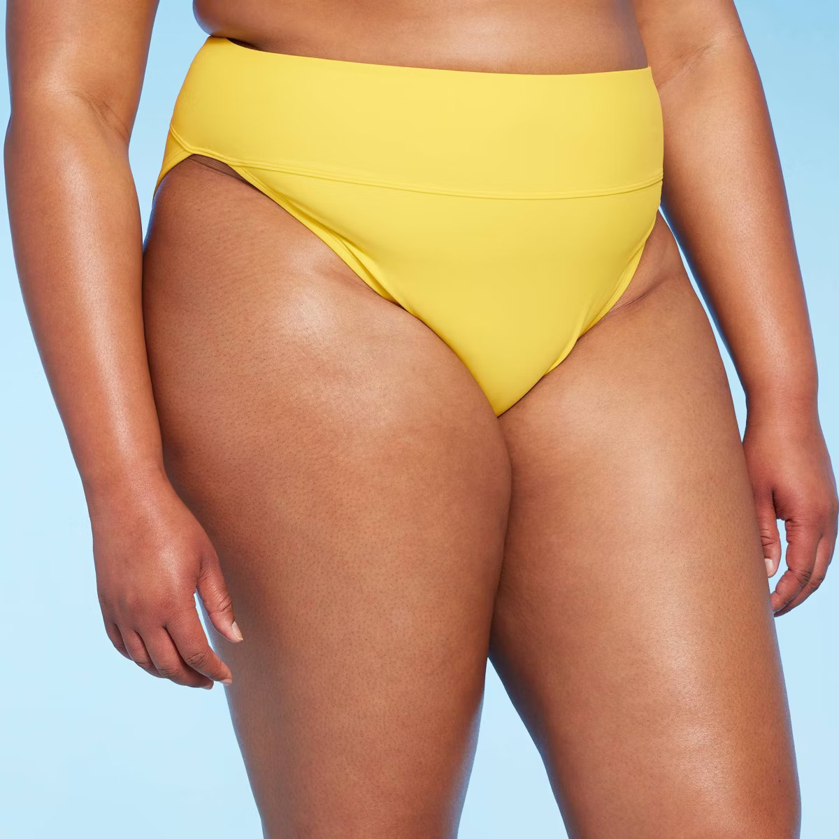 Women's High Waist High Leg Cheeky Bikini Bottom - Wild Fable™ Yellow X | Target