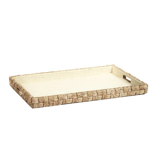 Woven Jute Serving Tray | Cailini Coastal