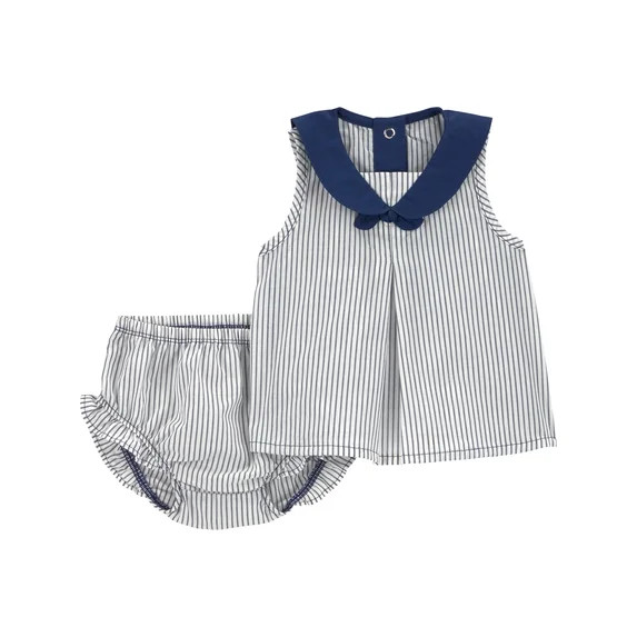 Carter's Child of Mine Patriotic Baby Girl Outfit Set, 2-Piece, Sizes 0/3-24 Months | Walmart (US)