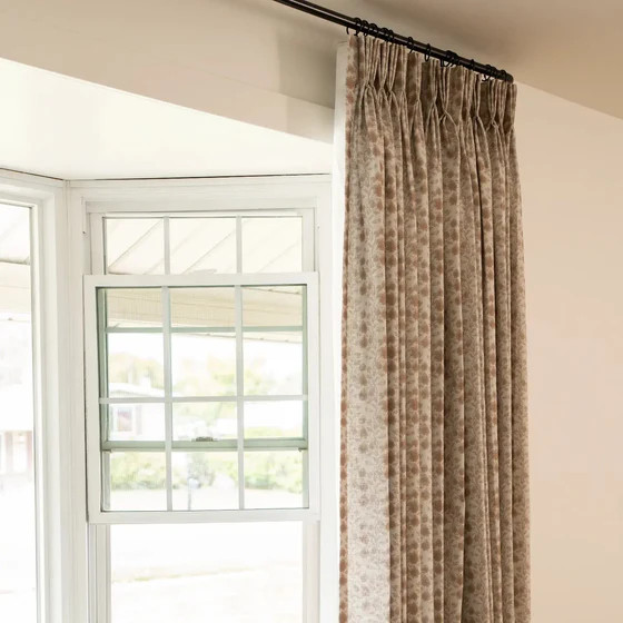 Rebecca Hughes Vintage Print Cotton Drapery Pleated | TWOPAGES