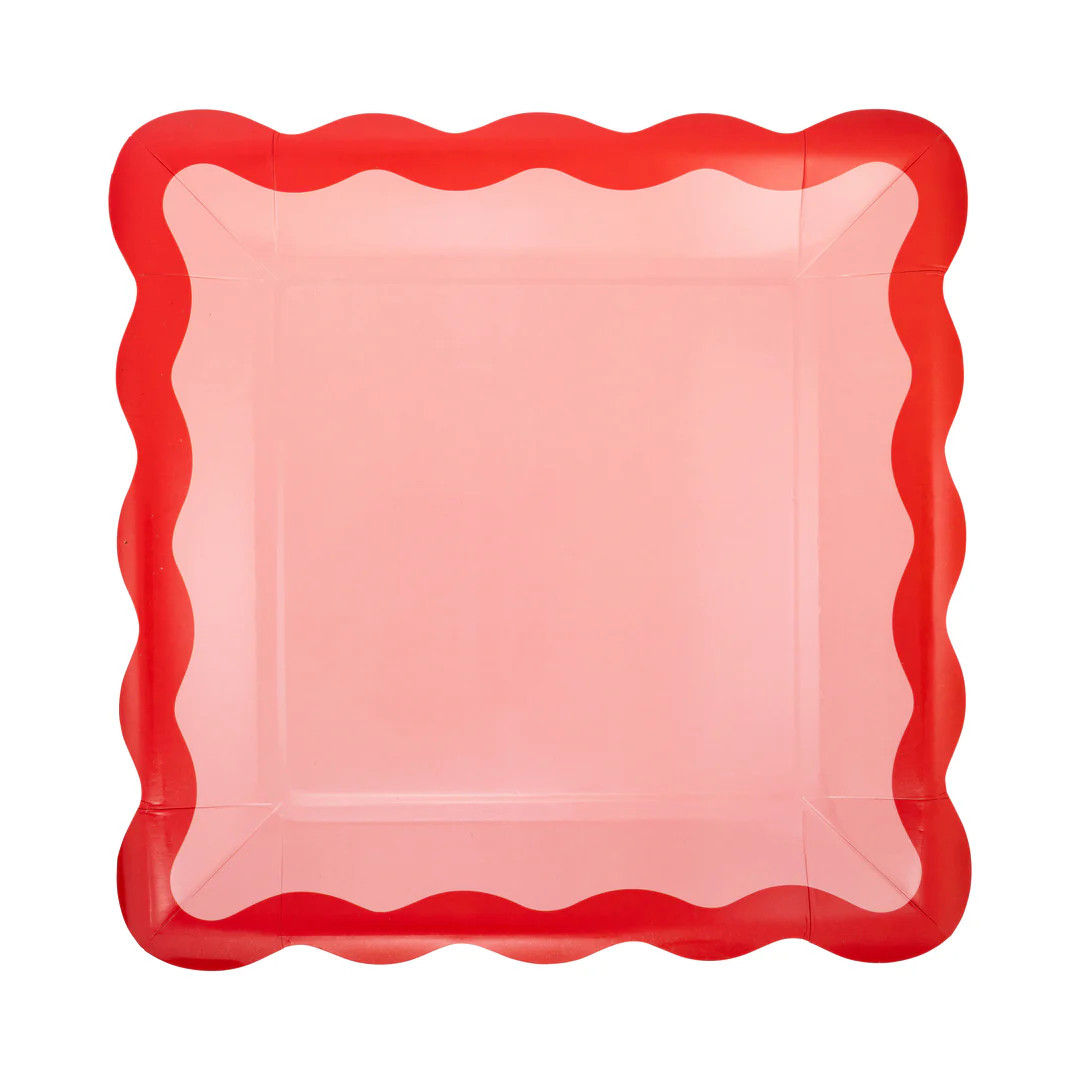 Pink and Red Ric Rac Plate | My Mind's Eye