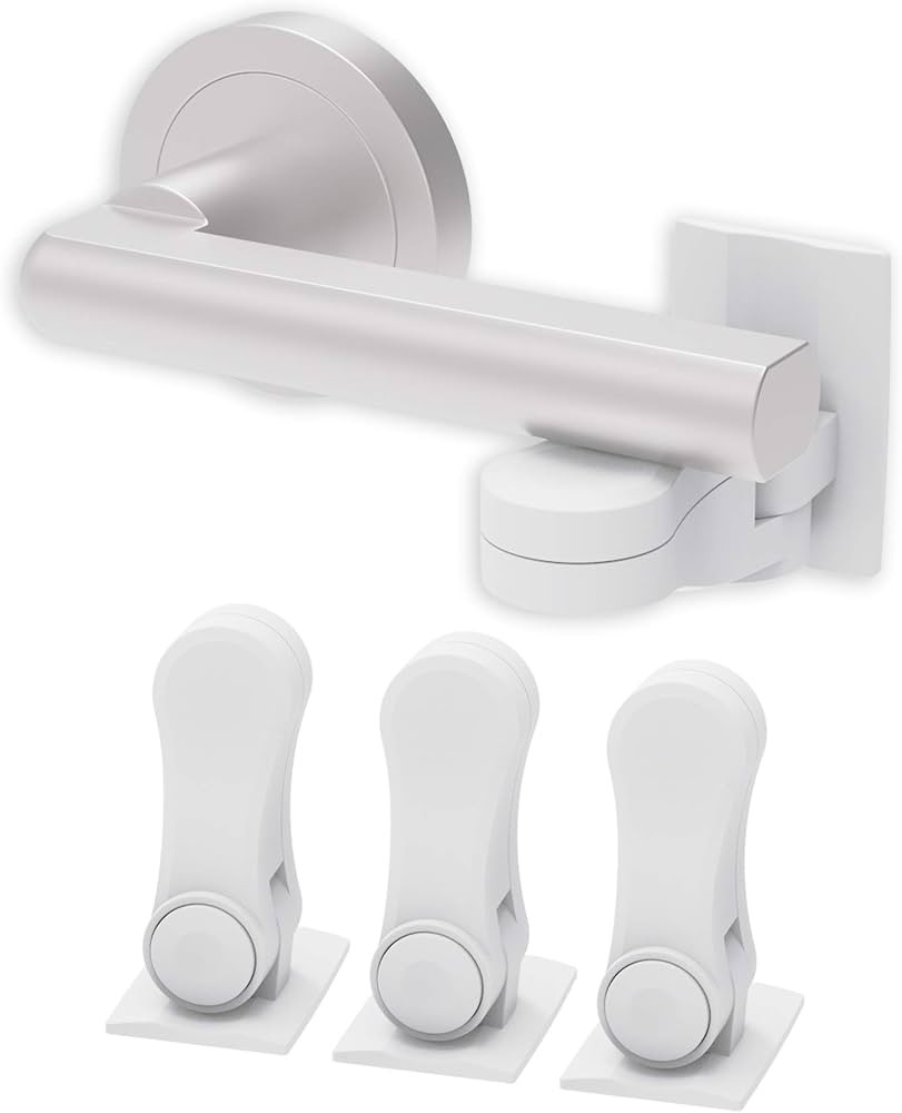 Inaya Child Proof Door Lever Lock - Door Handle Lock - 3M Adhesive - Minimalist Design - No Drill... | Amazon (US)
