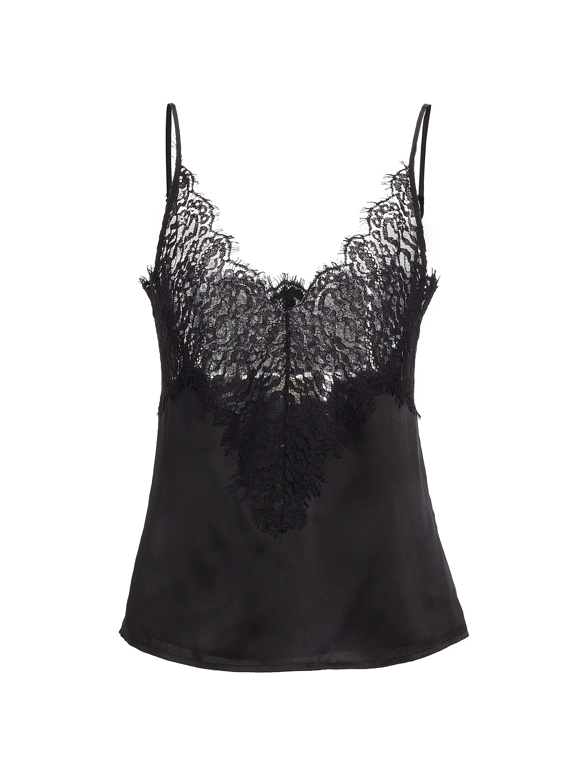 L'AGENCE Priya Silk &amp; Lace Tank | Saks Fifth Avenue | Saks Fifth Avenue