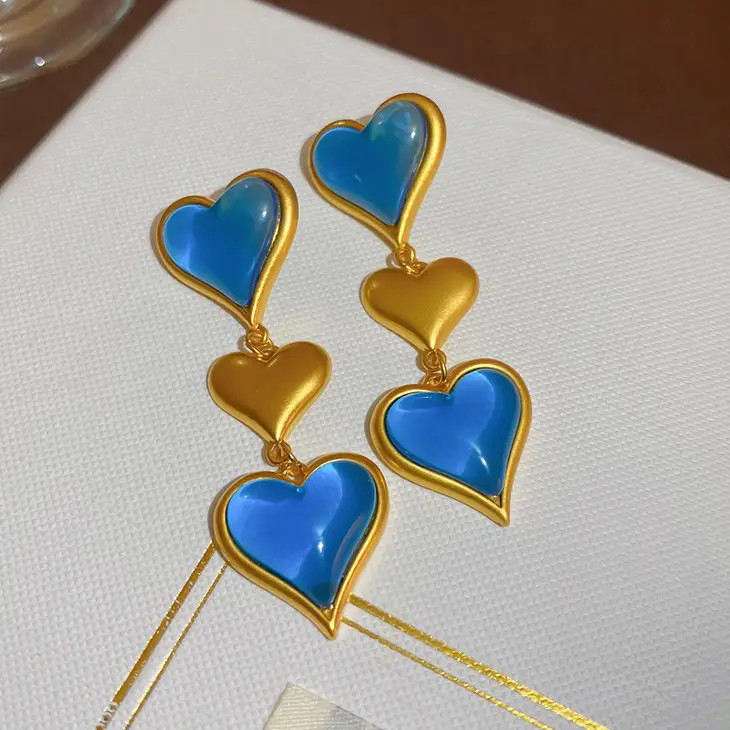 Triple Heart Earrings | Teggy French