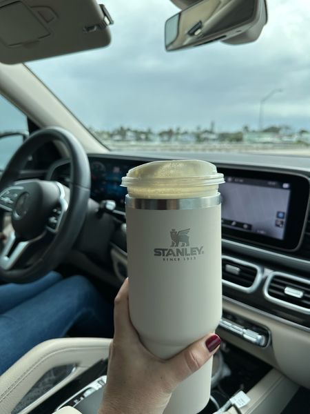 Did something crazy and put my Starbucks coffee in my Stanley Tumbler 🤭 we were traveling recently and ran out of cup holders in the car, worked like a charm. 

45 oz tumbler, grande size coffee



#LTKtravel #LTKMostLoved #LTKGiftGuide