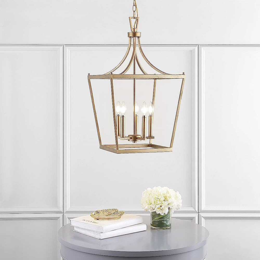 Safavieh PND4091C Kenris Gold 5-Light (LED Bulbs Included) Pendant | Amazon (US)