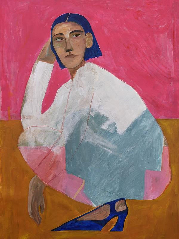 Girl squatting | Artfully Walls