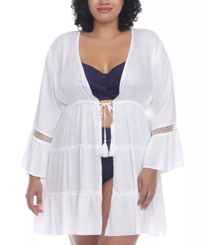Plus Size Front Open Tunic Cover-Up | Macys (US)