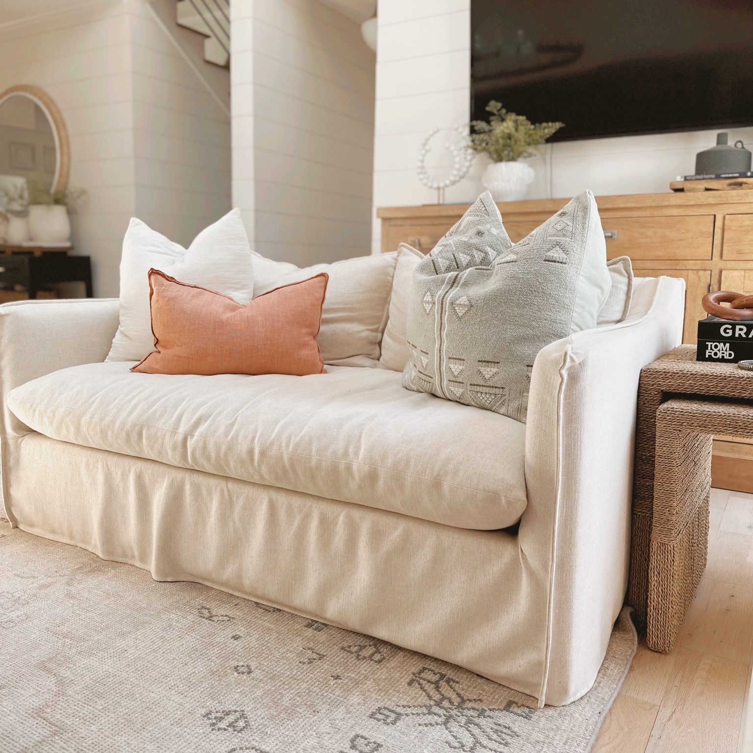 Emily’s bench seat down Living Room sofa from Maiden Home 🤍 #sofa #couch #maidenhome

#LTKhome #LTKstyletip