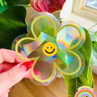 Suncatcher Smiley Flower| Rainbow Suncatcher, Sticker, Maker, Decal Window Decal, Sticker 4"" Or 7 | Etsy (US)