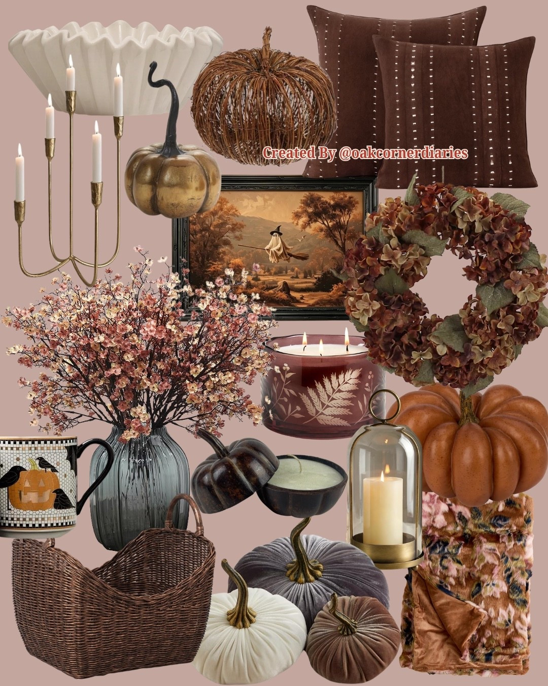 A moodier take on fall decorating 🍂🤎✨
Think rich chocolate brown, warm terracotta, dusty mauve, antique brass, cream & deep charcoal layered with vintage-inspired pieces, woven textures, velvet pumpkins, dried florals and cozy candlelight.
I love how this palette feels romantic, collected and a little haunted without going full Halloween. Perfect for creating that warm, nostalgic autumn atmosphere throughout your home. 🕯️🍁

Shop these fall decor finds + more cozy autumn pieces on my LTK!

#LTKHome #FallDecor #AutumnDecor #FallHomeDecor #CozyHome #VintageHomeDecor #MoodyHome #FallDecorIdeas #AutumnHome #HomeDecor

#LTKSeasonal #LTKHome #LTKSaleAlert