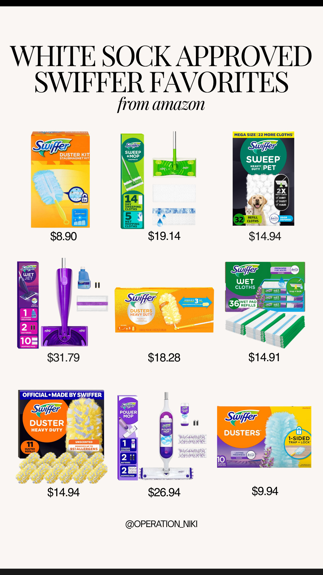 Get your home completely fresh and dust-free with these ultimate Swiffer favorites from Amazon. 🧹 Keeping these reliable staples fully stocked makes your daily cleaning routine quick, simple, and satisfying.



Follow for more @OPERATION_NIKI on IG, TikTok, & Facebook



#AmazonFinds #CleaningRoutine #Swiffer #OperationNiki #CleanHome #HomeReset #FloorCare #DustingRoutine #AmazonHome #HomeMaintenance #CleaningEssentials #WhiteSockApproved

#LTKHome