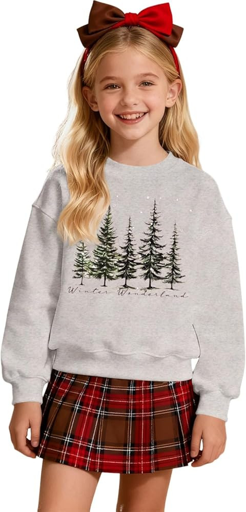 Ritatte Kids Boys Girls Christmas Sweatshirt Christmas Tree Shirts Vintage Xmas Tree Holiday Crew... | Amazon (US)