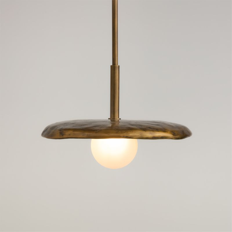 Lilypad Metal and Glass Pendant Light by Brigette Romanek | Crate & Barrel | Crate & Barrel