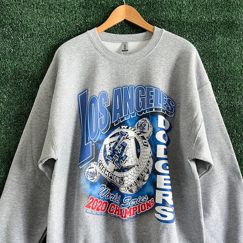 Vintage Style Los Angeles Dodgers 2020 World Series Champions Graphic Crewneck Sweater | Etsy (US)