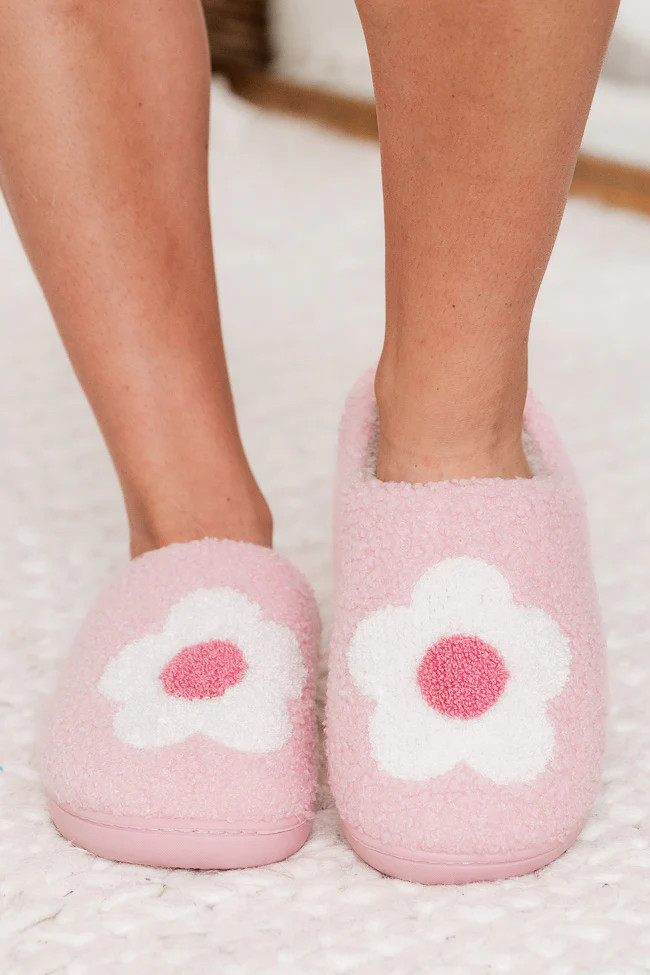 Pink Daisy Slippers | Pink Lily