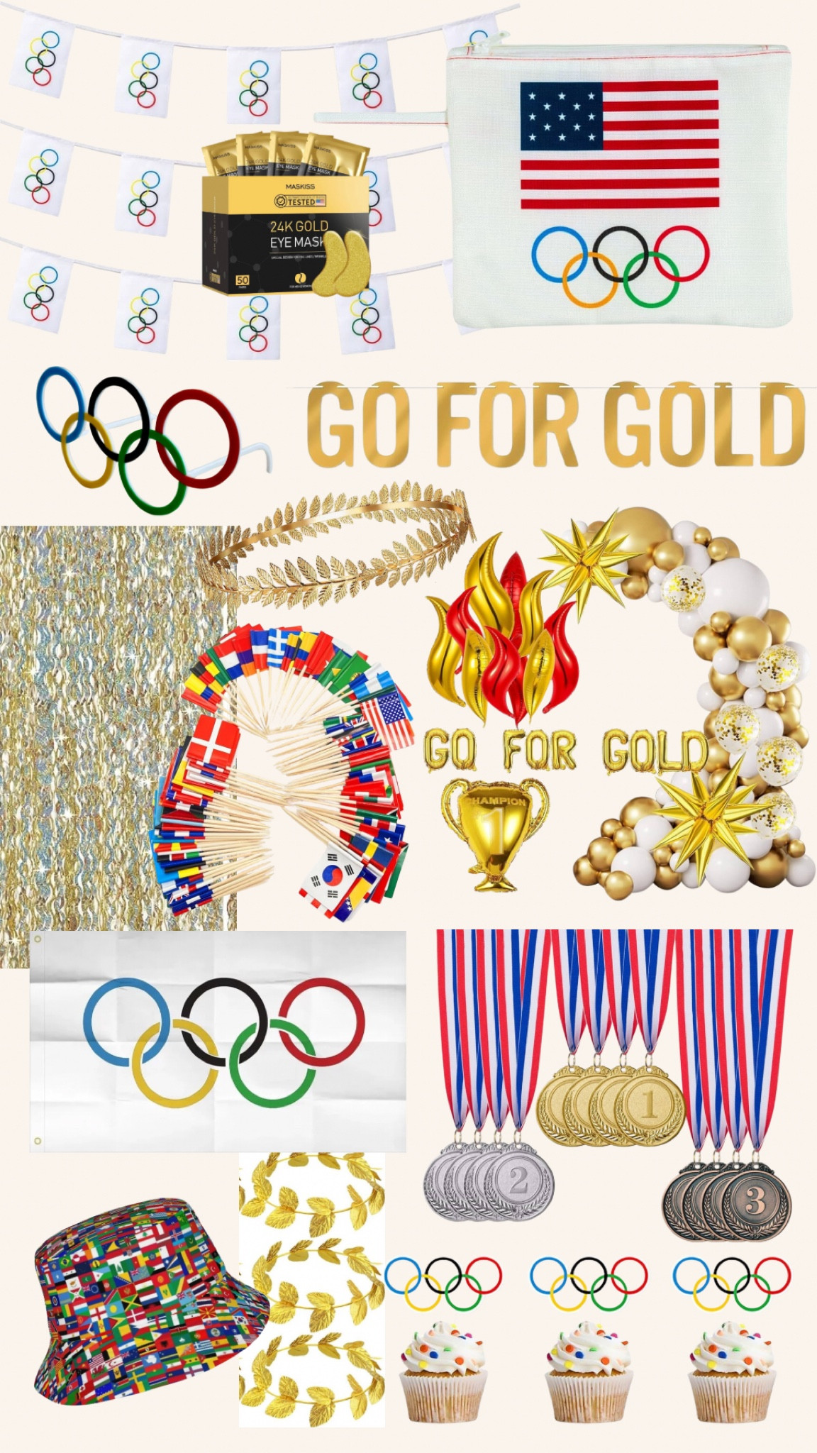 Olympic watching party decorations for 2024 Paris Olympics!

#LTKParties #LTKSeasonal #LTKFitness