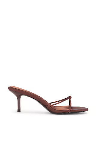 Maeve Slipper in Satin Brown | Revolve Clothing (Global)