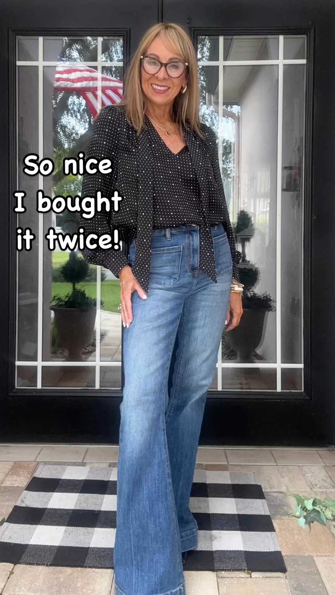 Tied or undone, this bow blouse is a winner! 
Jeans
Fall outfits


#LTKVideo #LTKOver40 #LTKFindsUnder50