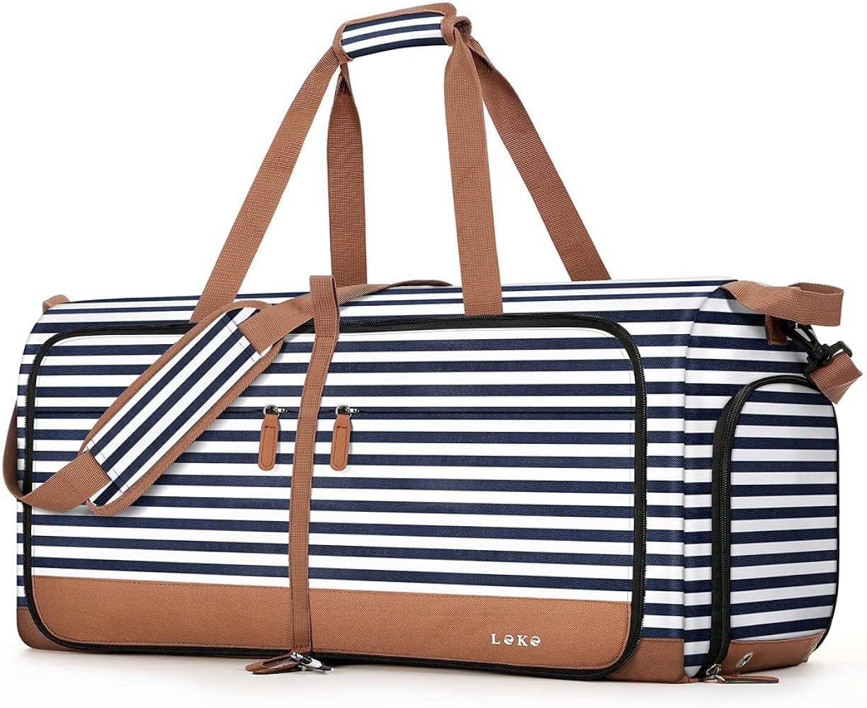 Lekesky Travel Duffel Bag Bag for Women 80L Large Duffel Bag Foldable Weekender Bag with Shoes Co... | Amazon (US)