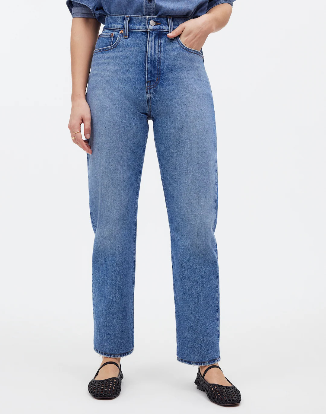 The '90s Straight Crop Jean in Hazeldell Wash | Madewell