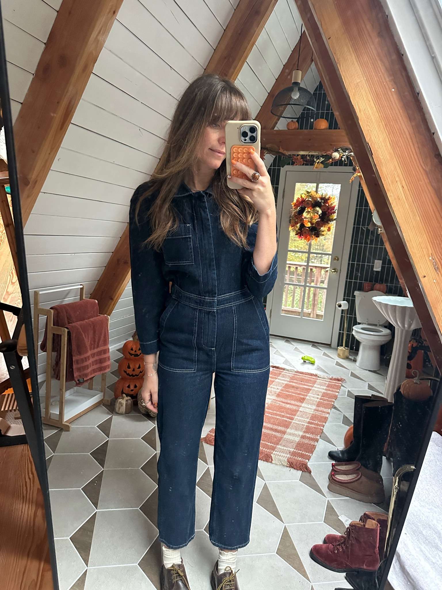 Denim jumpsuit for fall 

#LTKSeasonal #LTKfindsunder100 #LTKGiftGuide