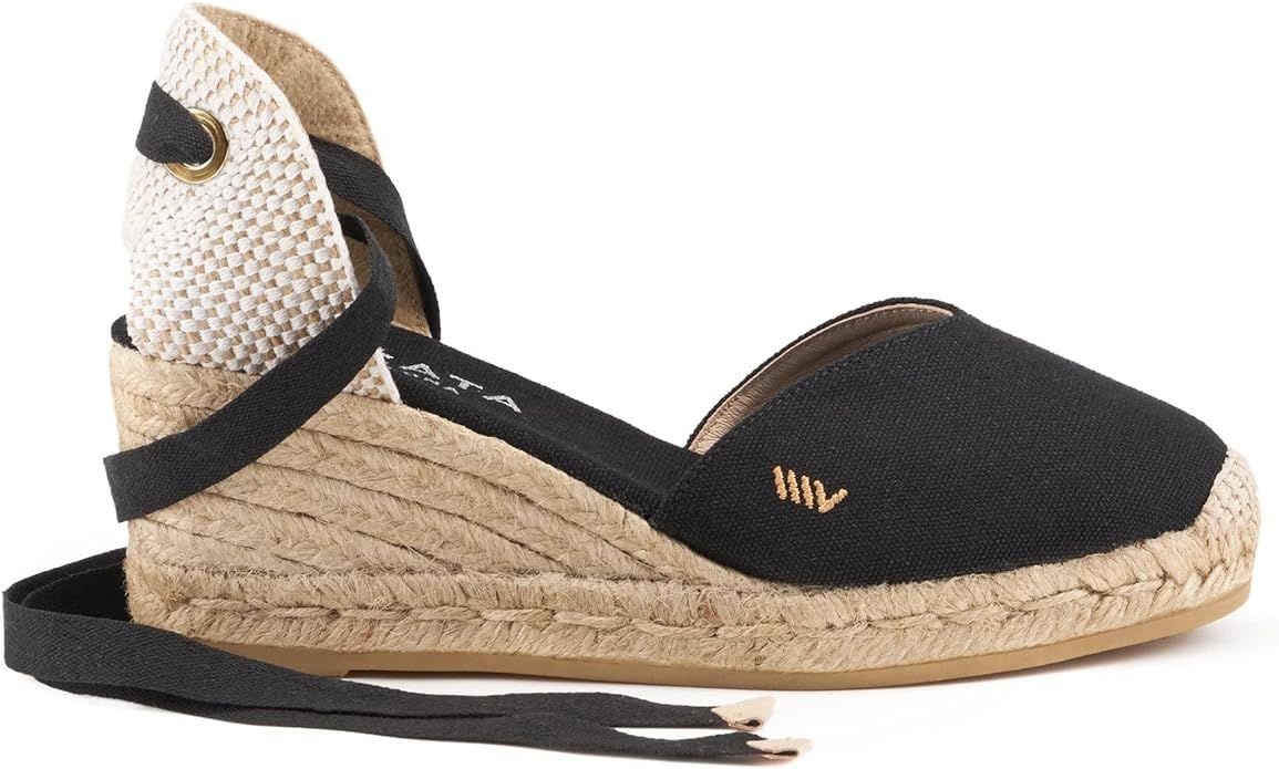 Viscata Gava Canvas Wedge Handmade 2 ½” Heel Women's Sandals with Breathable Cotton Canvas V-c... | Amazon (US)