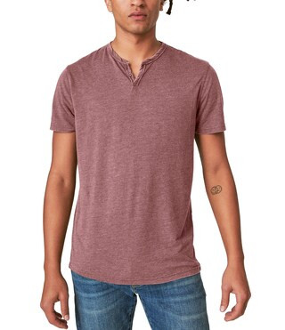 Lucky Brand Short Sleeve Venice Burnout Notch Neck Henley T-Shirt | Dillard's | Dillard's