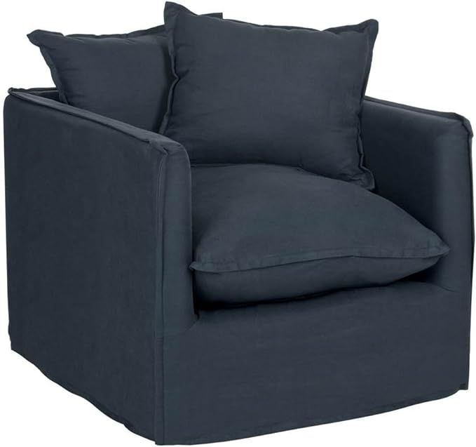 Safavieh Mercer Collection Joey Arm Chair, Blue | Amazon (US)