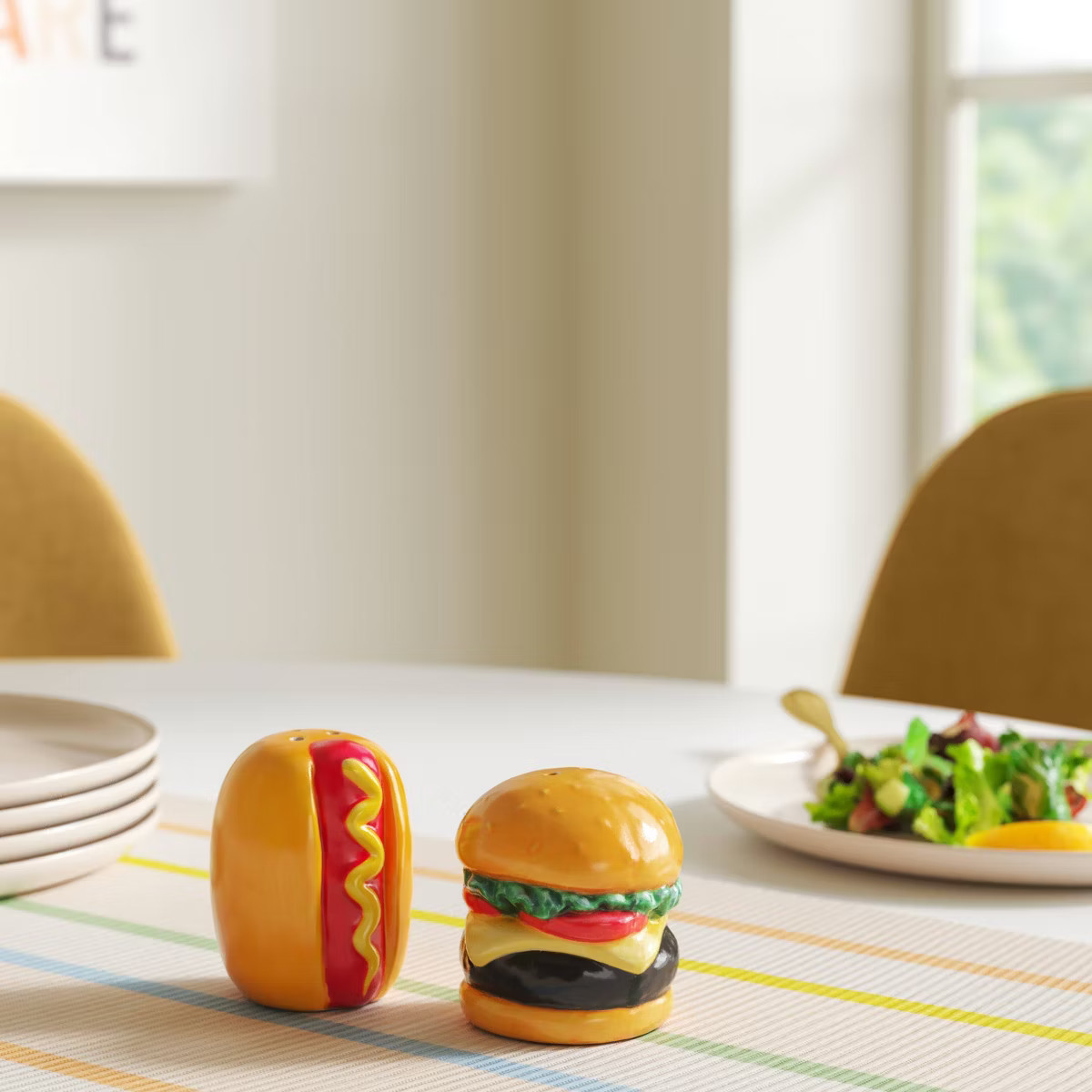 Earthenware Hamburger/Hot Dog Salt and Pepper Shaker Set - Room Essentials™ | Target