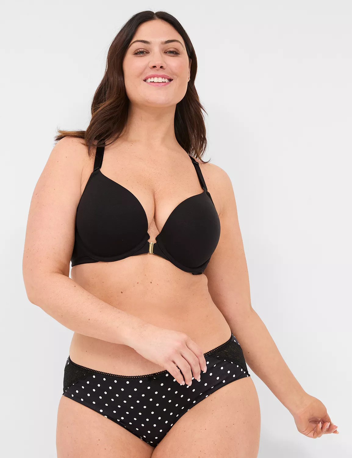 Front-Close Cotton Boost Plunge Bra | Lane Bryant (US)