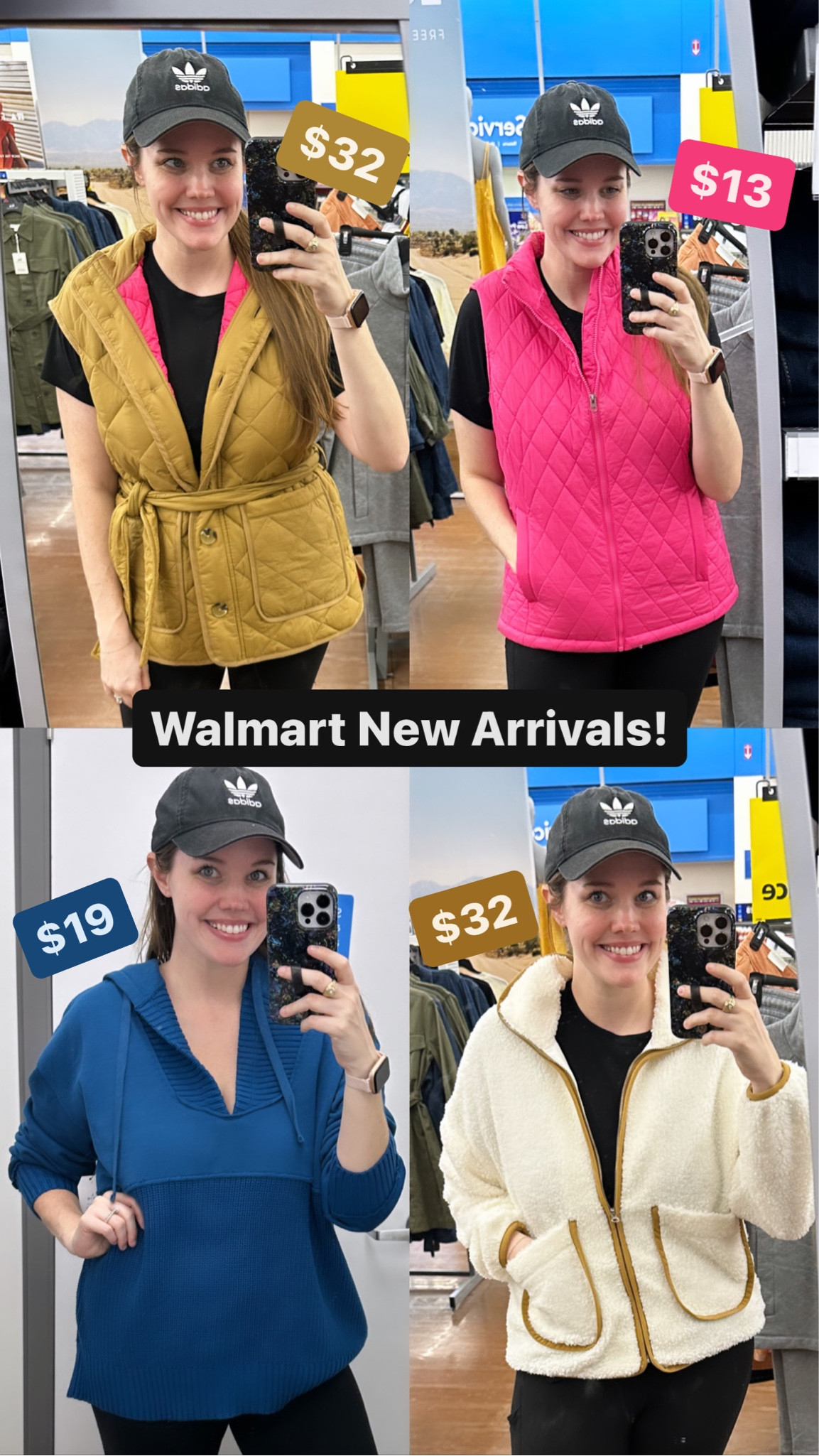 Walmart new arrivals for fall! All come in multiple colors and run TTS. I'm wearing a large and linked my favorite styles below!
.........
Walmart new arrivals, tie vest, oversized vest, quilted vest, vest under $15, walmart vest, time and tru vest, free assembly vest, time and true puffer, pink vest, zip up jacket, fleece jacket, teddy fleece, sweater pullover, pullover sweater, free assembly new arrivals, aerie dupe, Alo dupe, vuori dupe, free people dupe, Walmart fashion, Walmart finds, sweater under $20, pullover under $20

#LTKmidsize #LTKBacktoSchool #LTKstyletip