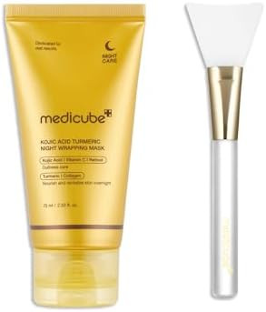 medicube Overnight Glow Duo for Uneven skin Tone: Turmeric Overnight Wrapping Peel Off Mask and J... | Amazon (US)