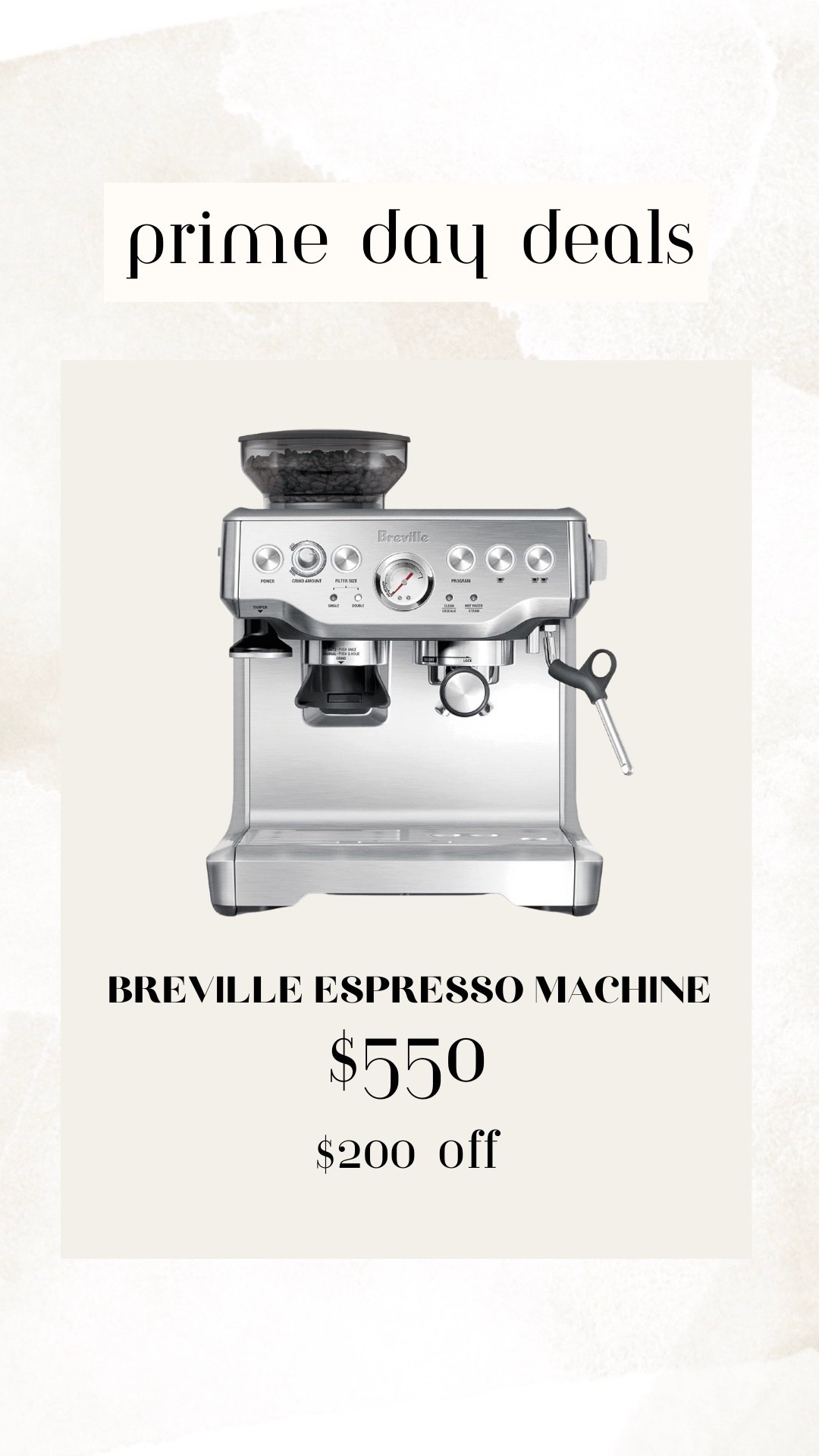 Amazon prime day deal - Breville espresso machine. Make your own brown sugar oatmilk shaken espressos at home 

#LTKSaleAlert #LTKFamily #LTKHome