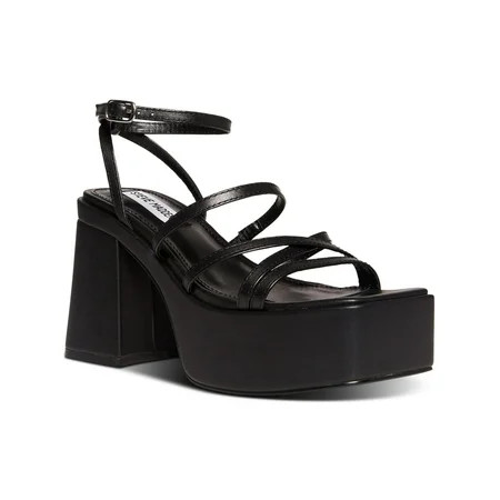 Steve Madden Womens Barb Leather Ankle Strap Platform Heels | Walmart (US)