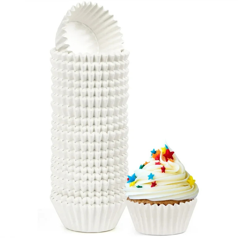 LotFancy 200 Pcs Grease-Resistant Cupcake Liners, Muffin Liners, Heavy Duty Coated Paper Baking C... | Walmart (US)