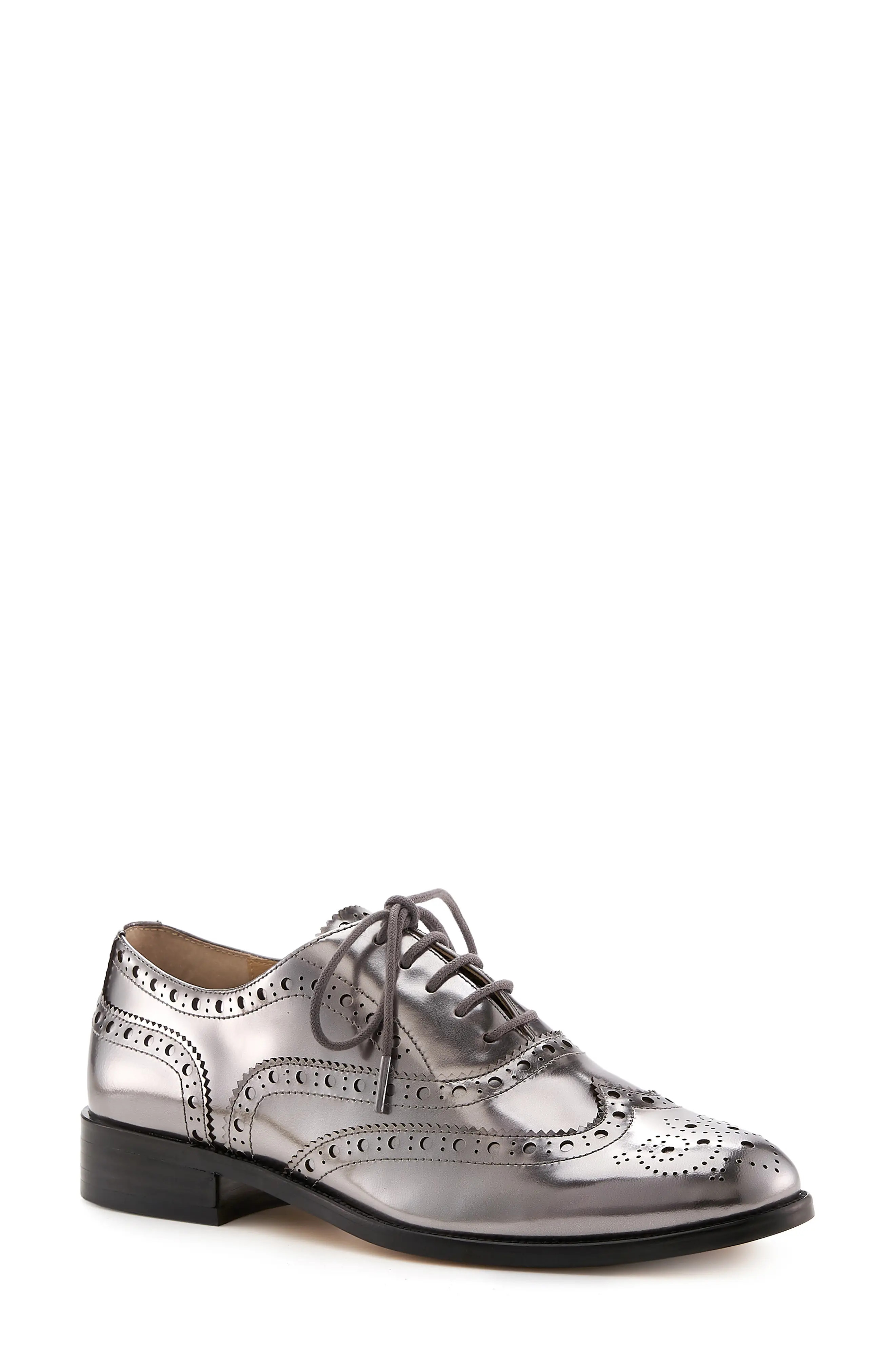 Botkier Calista Metallic Wingtip Oxford (Women) | Nordstrom