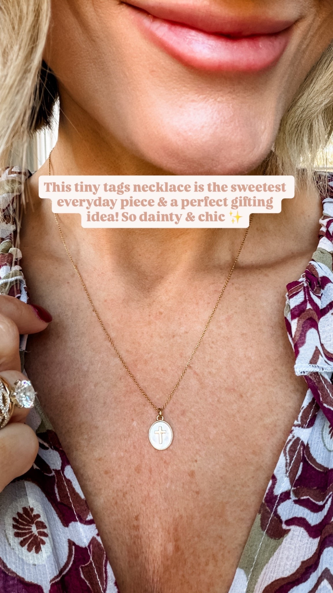 This dainty cross necklace is such a sweet gift! It’s such a great piece to wear everyday! It’s also only $25!

Loverly Grey, Target, tiny tags, dainty necklace, cross necklace, everyday necklace, gift ideas for friends 

#LTKFindsUnder50 #LTKGiftGuide