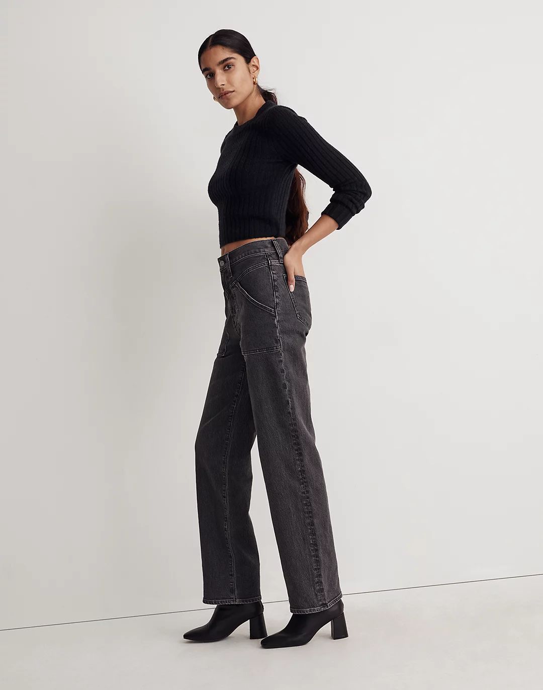 The Perfect Vintage Wide-Leg Jean in Windhaven Wash: Patch-Pocket Edition | Madewell