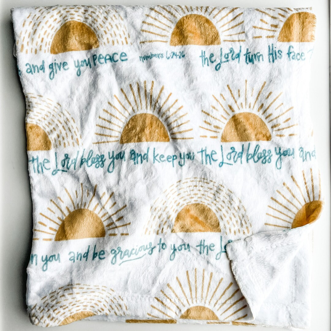 Scripture Blessing Minky Blanket - Etsy | Etsy (US)