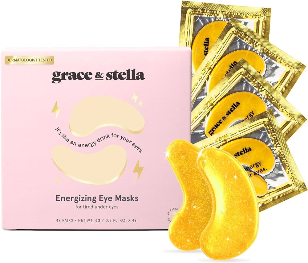 Grace & Stella Under Eye Mask (Gold, 48 Pairs) Eye Patch, Under Eye Patches for Dark Circles and ... | Amazon (US)