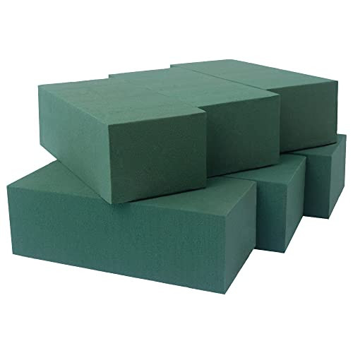 FLOFARE Pack of 6, Dry and Wet Floral Foam Blocks for Fresh and Artificial Flowers, Each (7.8” L x 3.5” W x 2.4” H), for Wedding, Birthdays, Home, Office, and Garden Decorations | Amazon (US)