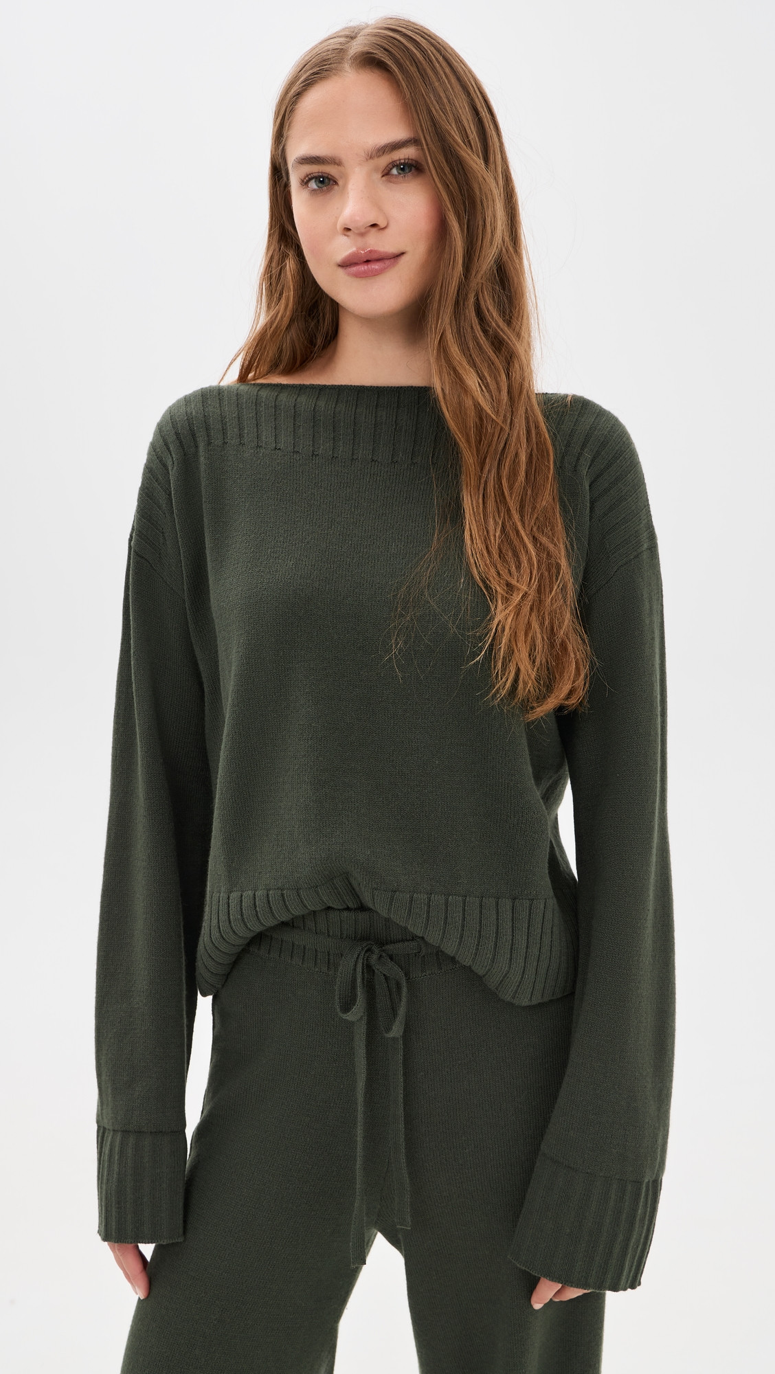 Splendid Haven Boatneck Sweater Pine S | Shopbop