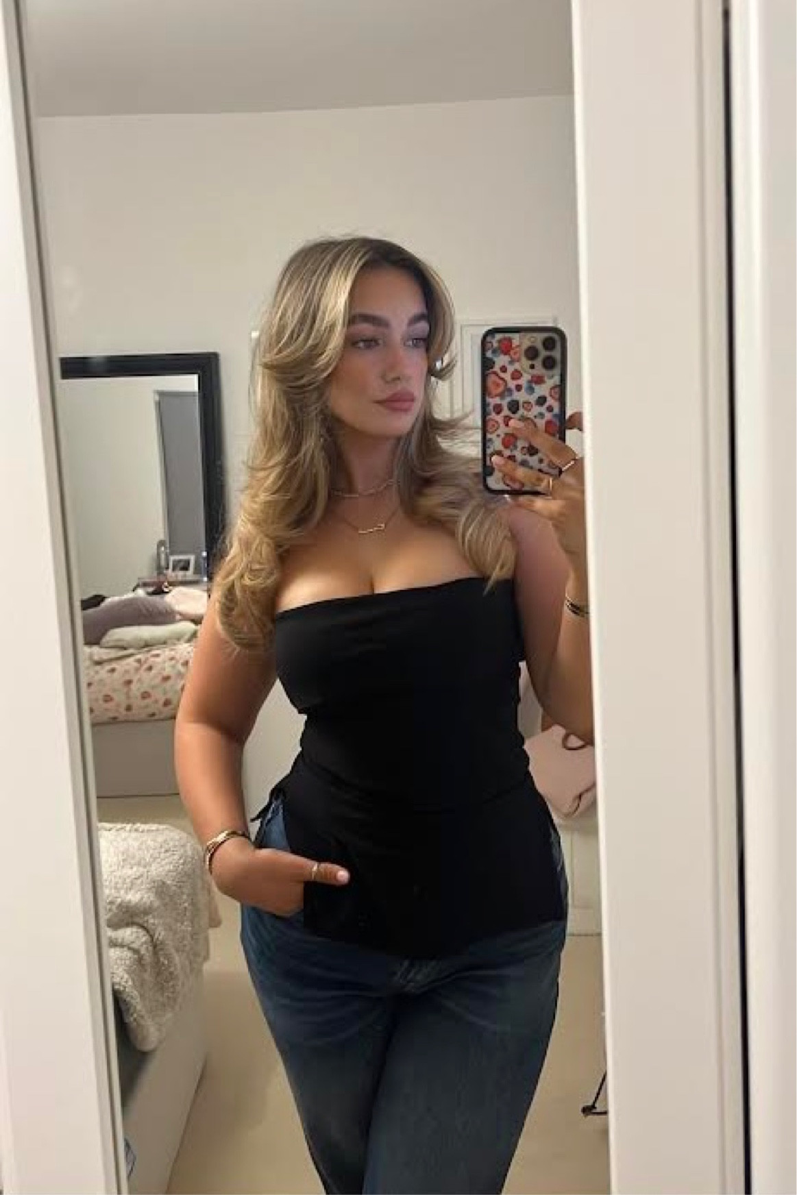 Pretty little thing, Hollister, pandora, bandeau top, tube top, dad jeans, straight leg jeans, personalised necklace, black top, going out fit, casual fit, outfit ideas, style inspiration 

#LTKSeasonal #LTKstyletip #LTKeurope